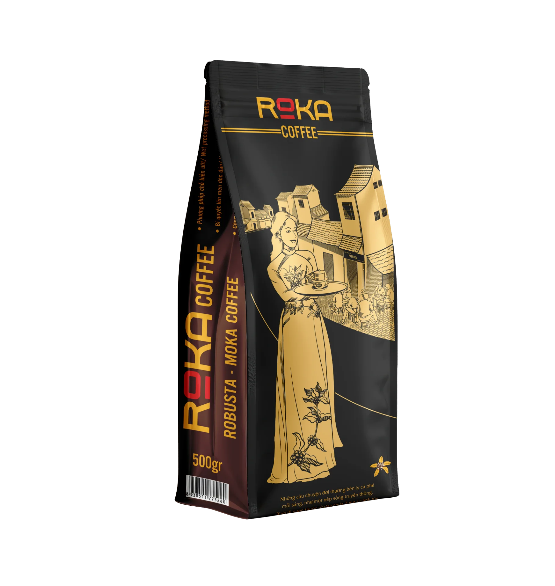 Cà phê rang xay nguyên chất - ROKA Black